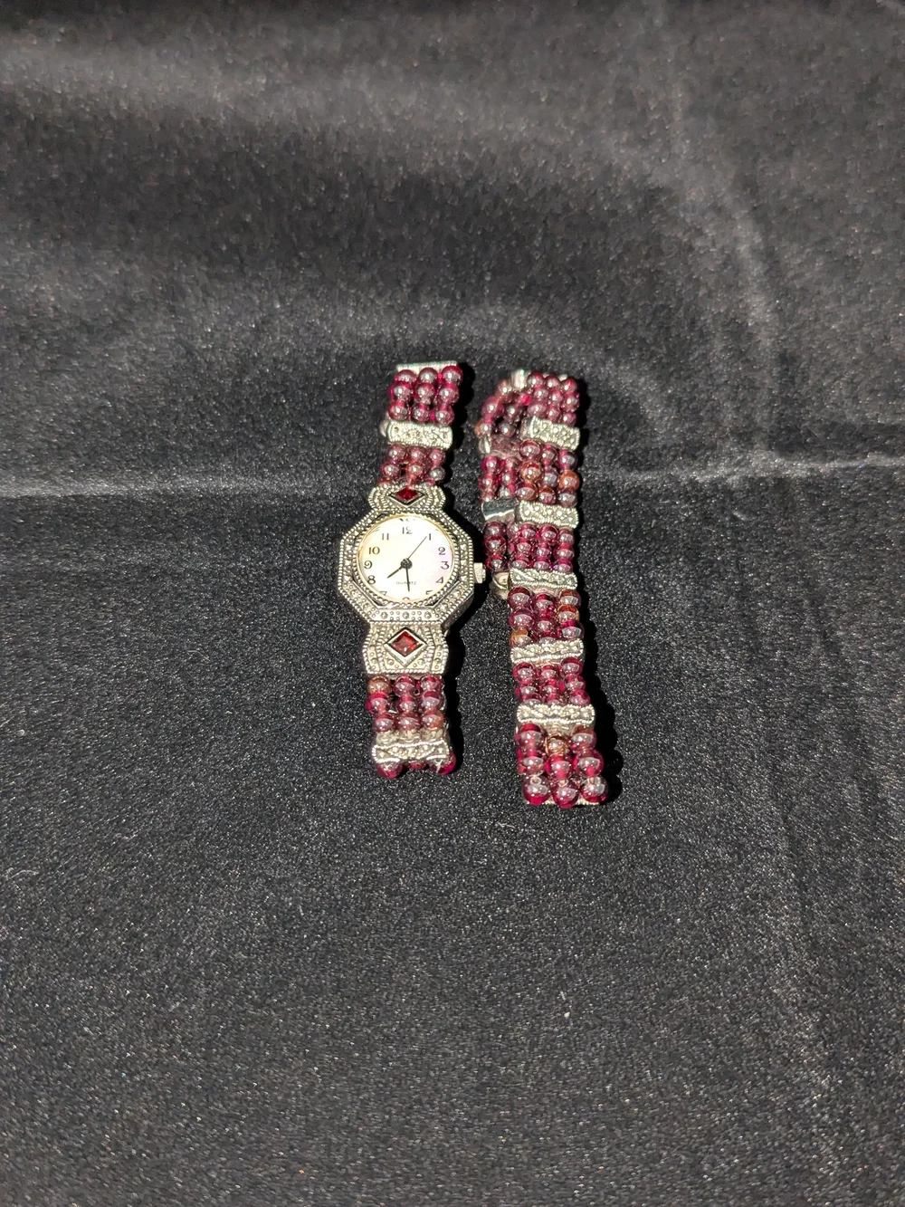 Vintage-Inspired Beaded Watch Bracelet - Women Accessories